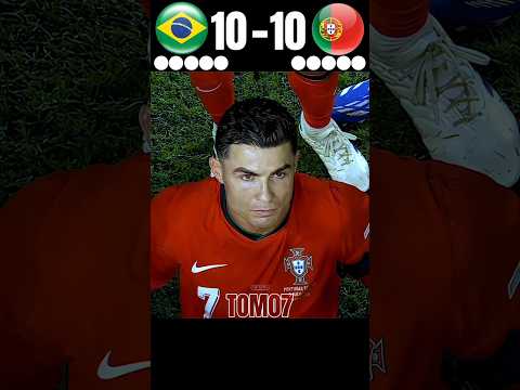 Brazil vs Portugal || PENALTY SHOOTOUT ||🤯🔥 IMAGINARY MATCH 2025 ||🥶 #football #shorts #cr7