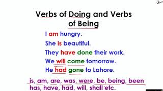 Verbs of Doing and Verbs of Being