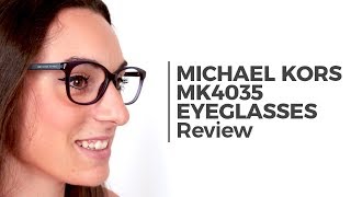 Michael Kors MK4035 AMBROSINE 3199 Eyeglasses in Navy Blue |  SmartBuyGlasses USA