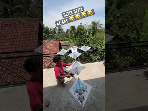 Detik-Detik Layangan Sukhoi Racing Gagal Laju 😂 #layangan #diy #idekreatif