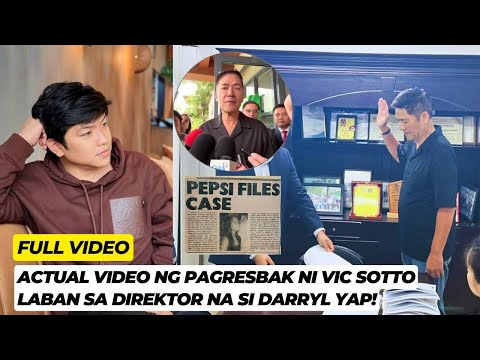 FULL VIDEO! AKTWAL na PAGSASAMPA ng KASO ni Vic Sotto laban sa DIREKTOR na si DARYL YAP