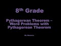 Pythagorean Theorem Word Problems Challenge