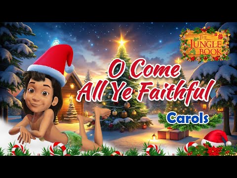 🎄O come all ye faithful🎄Christmas Story | 🎄 Cartoon Carol | 🎄Jungle Book Cartoon Carols |