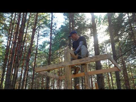 Rustic well in the woods, Simple construction by hand, Cabin life (long video)