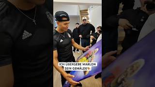 ICH ÜBERGEBE MARLON SEIN GEMÄLDE🔥🎨 #art #marlon #marlon3lg #arda