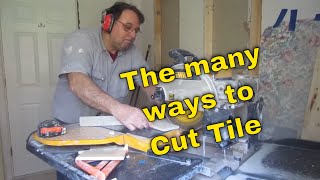 Just cutting tile, every which way.