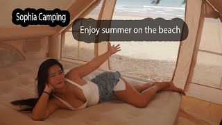 ENJOY SUMMER ON THE BEACH - CAMPING - CATCHING seafood ,  RELAXING SATISFY - SOUND OF OCEAN WAVES