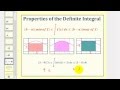 Definite Integral Properties and Concepts
