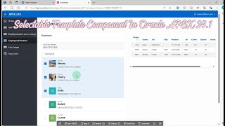 Selectable Template Component in Oracle APEX 24.1
