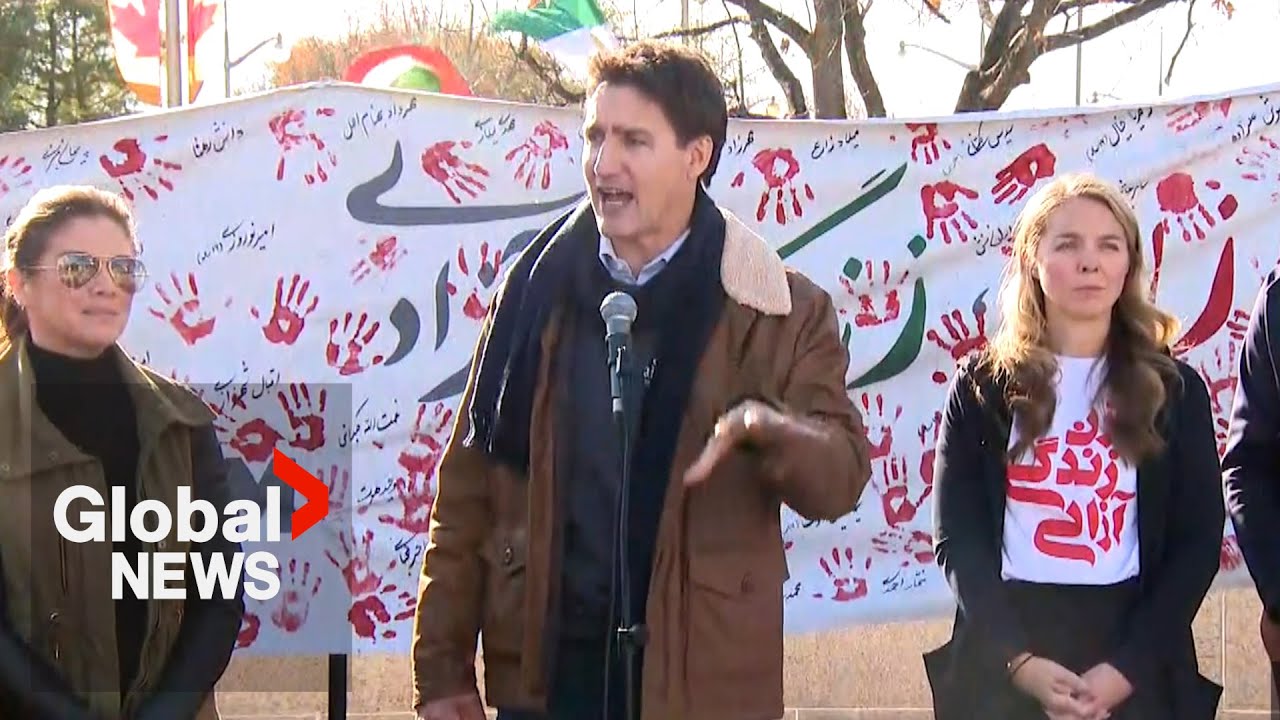 “We will Stand with you”: Trudeau Joins Ottawa Demonstration Against Iranian Regime