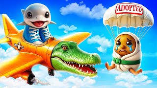 Ich wurde von Tun Tun Sahur und Tralalero Tralala Adoptiert! Wie wird man zu Bombardiro Crocodilo?!