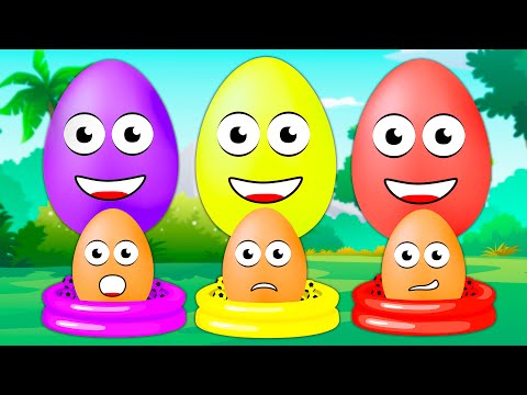 Johnny Johhny Yes Papa Song | Colorful Eggs | Car Rhymes For Kids