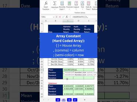 Spill Aggregate Totals with the AGGREAGATE Function. #Short 65