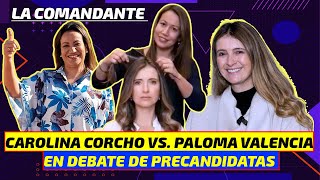 CAROLINA CORCHO PEINANDO A PALOMA VALENCIA ABUCHEADA EN EL DEBATE -LoMásTrinado