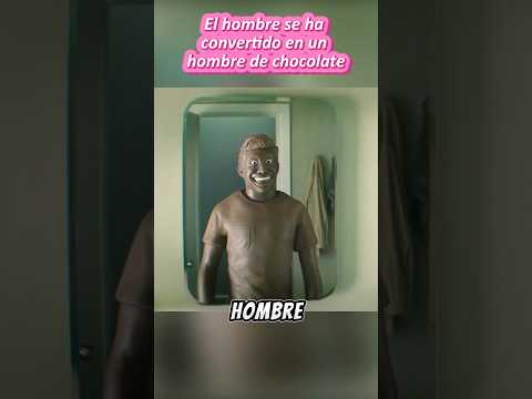 Este hombre está hecho de chocolate. #shorts