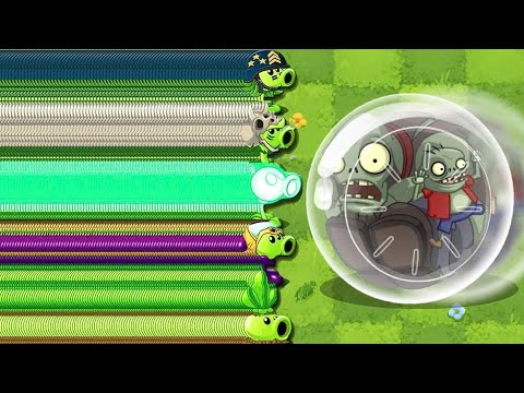 Every 100 Plants Level 1 vs Hamster Ball Zombie LEVEL 10 - Who Will Win? - Pvz 2 Challenge