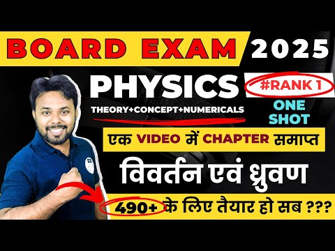 Board Exam 2025 || तरंग प्रकाशिकीय (विवर्तन एवं ध्रुवण) Chapter 10 || Class 12th Physics one shot