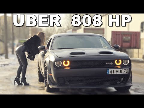 UBER Hellcat Redeye - reakcje pasażerów na przyspieszenie 808 HP Warszawa - better than Demon 170 ?