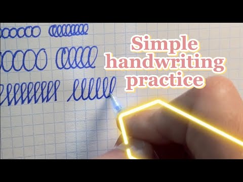 Learn how to write beautiful letters. How to practice handwriting. Simple handwriting practice