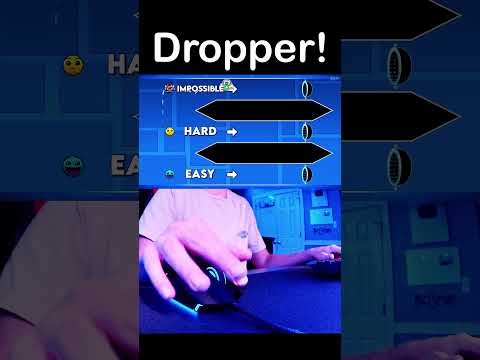Easy vs Impossible Geometry Dash Dropper! #shorts
