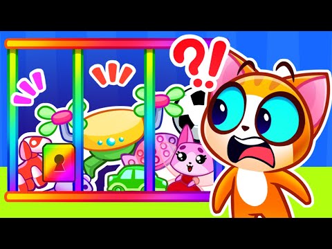 The Toy Jail Escape | Take Care of Your Things | Toy Stealer | Safety Tips Cartoons | Purr-Purr