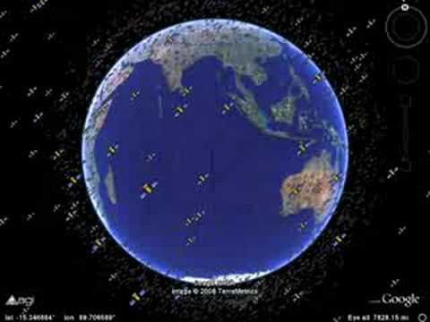 Real-time Satellites in Google Earth - YouTube(1分13秒)