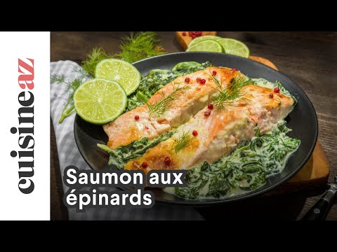 Saumon aux épinards