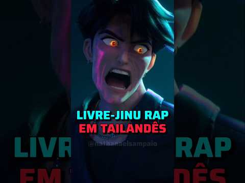LIVRE RAP DO JINU EM TAILANDÊS #guerreirasdokpop #jinu #rumi #mira #shorts