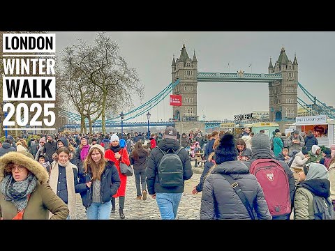 LONDON WALK 2025 | London Winter Walking Tour | London Tower Bridge to Borough Market [4K HDR]