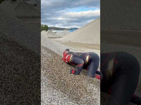 Real Spider-Man’s Head Stuck In Sand 🤯