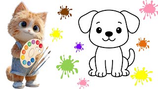 Drawing Cute Puppy with Yufi 🐶 Fun Drawing for Kids #Y12