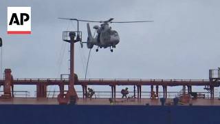 YouTube video thumbnail: French Navy Seizes an Oil Tanker Suspected of Belonging to the Russian Shadow Fleet