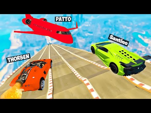 Vliegtuig VS Auto MEGA RAMP!