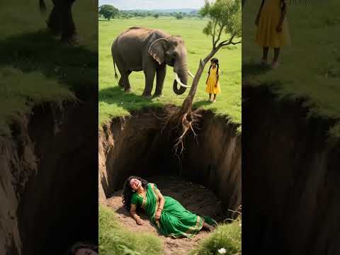 Heart-Wrenching! Daughter Begs Elephant🐘to Rescue Mom Trapped in Pit A Mother's Love on the Savannah