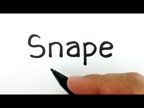 VERY EASY! How to turn words SNAPE into SNAPE from HARRY POTTER MOVIES - LET'S DRAW