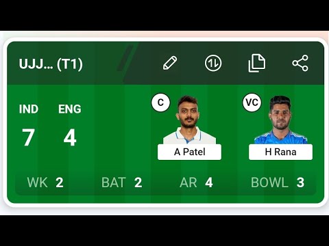 2nd🔥OD IND Vs ENG Dream11 Prediction | IND Vs ENG Dream11 Team | IND Vs ENG Dream11 Prediction Today