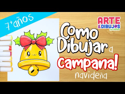 Como dibujar UNA CAMPANA  | NAVIDEÑA  | Arte y Dibujos para Niños