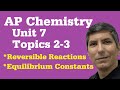 Equilibrium Constants and Reactions