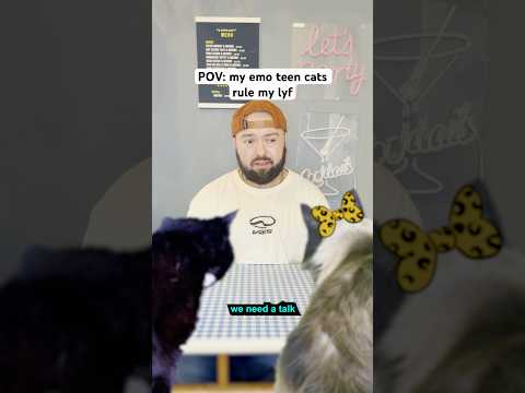 Is this a normal day in a cat dad’s lyf? ;/ #cats #animation #emo #comedy #shorts