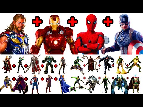 Drawing 20 character fusions - marvel edition! 50+ hours of work!