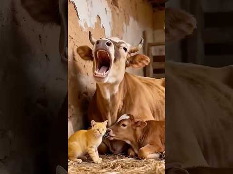 How did it get inside the cow’s stomach? #funny #comedyshorts #funnyshorts #comedy #คลิปตลก
