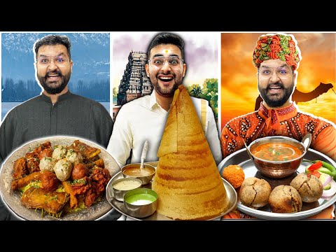 Eating Food From EVERY INDIAN STATE In 24 Hours Food Challenge 😱