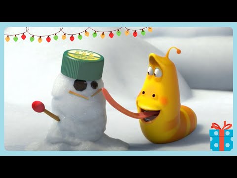 El amarillo hace un muñeco de nieve | LARVA | Wildbrain Niños