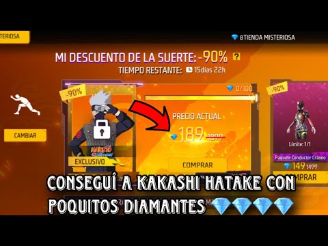 COMPRO TODA LA TIENDA MISTERIOSA DE KAKASHI HATAKE en FREE FIRE  🥳 Vin pocos diamantes