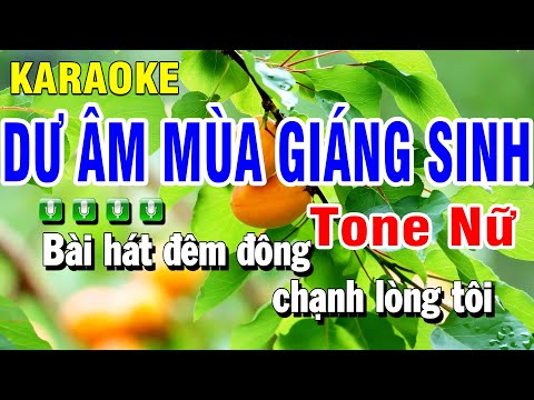 Karaoke Dư Âm Mùa Giáng Sinh Nhạc Sống Tone Nữ | Huỳnh Anh