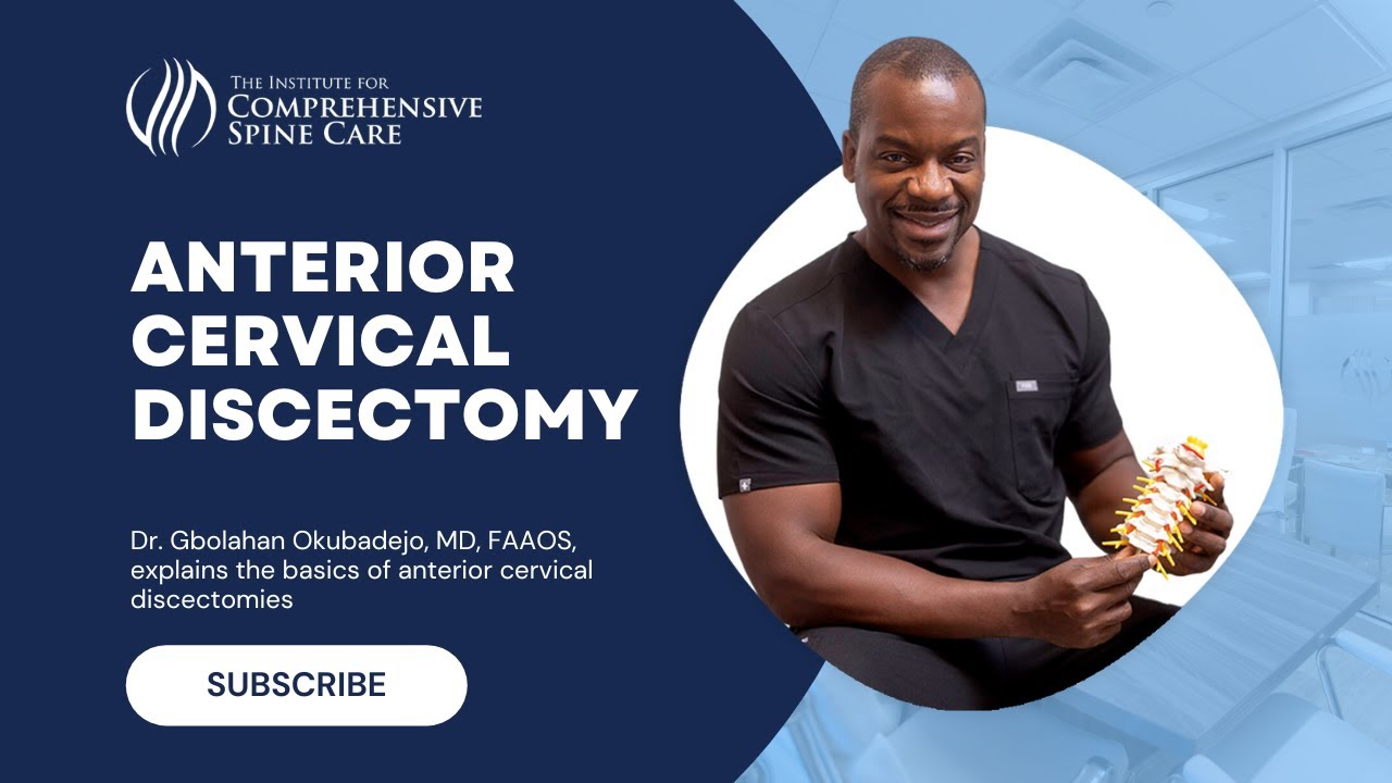 Doctor explaining anterior cervical discectomy basics.