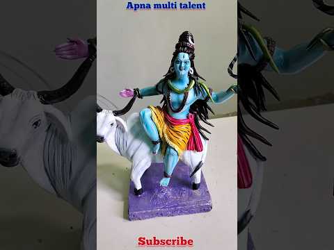 मिट्टी से भोलेनाथ बनाने सीखें || Bholenath idol making , Shivratri Special #Shorts