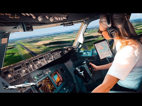 BOEING 737 WINDY TAKEOFF AMSTERDAM Airport RWY18L | Cockpit Views | Life Of An Airline Pilot