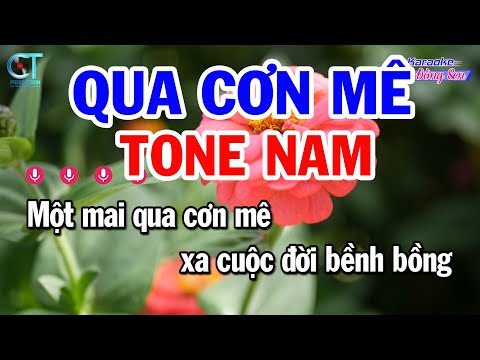 Karaoke Qua Cơn Mê Tone Nam ( Dm ) Nhạc Sống Mới Nhất | Karaoke Đồng Sen