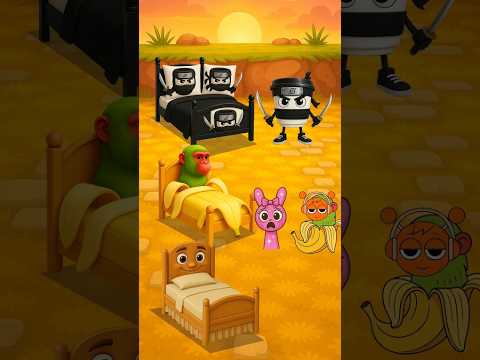Is Pinky gonna sleep in Tung Tung Sahur’s bed?!! 😳🛏️🔥 Huggy Wuggy - Oren